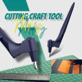 KOGEEK Craft Cutting Tools Stainless Steel Craft Kni-ves with 360-degree Rotating Blade Art Cutting Tool for Craft, Hobby, Scrapbooking, Stencil (Black).