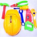 Construction Helmet With Mechanic Tools Toys. 