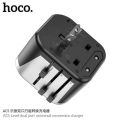 Hoco Universal Travel Plug Adapter AC5 Dual Port Rotating Charging -Black. 