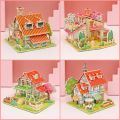New Paper House Model Puzzle 3D Handmade Puzzle Model Children's Toys Early Education Educational Toy Kids. 