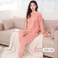 Autumn and winter coral velvet pajamas fairy warm warm suit pants new casual long sleeve loungewear thickened fashion women's winter.