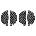 4X Carbon Fiber Car Interior Door Handle Stickers Decal Decor for Mini Cooper R55 R56 R60 Clubman Countryman F55 F54 F60.