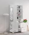 Bniture Modern Dressing Table For Bedroom With 2 Drawer, Mirror And Huge Storage Space | Long Dresser Vanity Table With Full View Mirror 72/30.