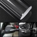 Black Fashion 6D Carbon  Fiber Vinyl Sticker For Motorcycle Car Lpod 152X10 CM. 