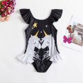 1-5 Yrs Summer Baby Printing Swimsuit for Girls Skinny One-piece Beach Bikini Swimwear Cute Cartoon Kids Swimming Outfits. 
