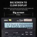 Deli M01020 Desktop Calculator - Big Display - Black - 12 Digit.