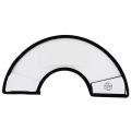 Elizabethan Dog Cat Pet Wound Healing Cone E- Collar White with Black. 