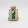 1pc Gift Bag Handmade Linen Linen Bag Drawstring Bag for Easter Party Easter Celebration Kids Adults Holiday Easter Egg Hunt.