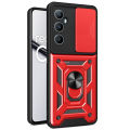 Quiberk for Realme C65 4G Phone Case Slide Camera Cover Magnetic Kickstand Hard Shockproof Armor Back Casing black Phone Case. 