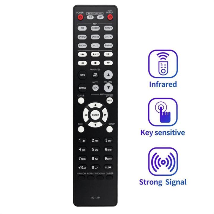 RC-1234 Replace Component Remote Control for Denon Compact Disc Player Integrated Amplifier DCD600NE PMA600NE