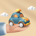 【Krystal】Baby Cartoon Press Go Car Set, Pull Back Toy for 1+ Years, Safe ABS, Early Learning Fun.
