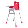Children's High Chair Baby 4-in-1 Dining Chair Seat Foldable with Tray Height Adjustable. 