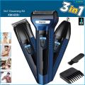 Kemei KM-6330 3 in 1 Professional Hair Trimmer Super Grooming Kit Shaver Clipper Nose Trimmer.