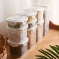 Plastic Storage Jars with Airtight Lid Food Storage Containers for Pantry Organization and Storage for Cereal Flour Sugar. 