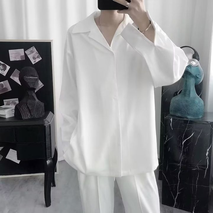 Cuban%20collar%20shirt%20men's%20short%20sleeve%20white%20summer%20trend%20fashion%20brand%20premium%20thin%20loose%20casual%20drape%20ice%20silk%20shirt%20-%20Image%204