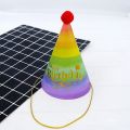 1pcs birthday hats kids boy girl black birthday party decorations happy birthday paper hat prince princess crown. 