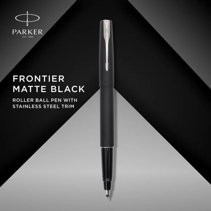Parker%20Frontier%20Matte%20Black%20Gun%20Metal%20Trim%20Roller%20Ball%20Pen%7C%20Ink%20Color%20-%20Blue%20%7C%20Perfect%20For%20Corporate%20Use%20%7C%20Elite%20Pen%20For%20Professionals%20-%20Image%205