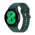 (New) for Samsung Galaxy Watch 5 44mm official silicone silver round buckle watch band.