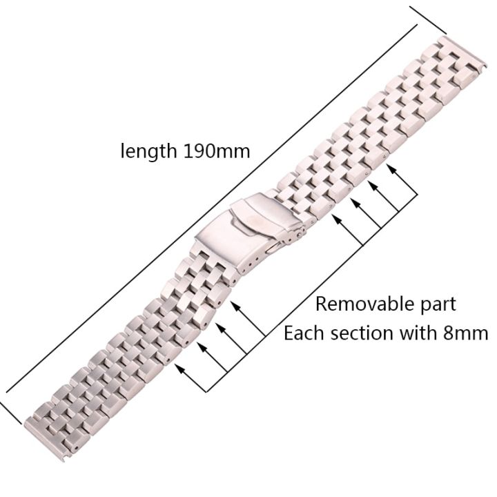Stainless%20Steel%20Watch%20Strap%20Bracelet%2018mm%2020mm%2022mm%2024mm%20Women%20Men%20Solid%20Metal%20Brushed%20Watch%20Band%20For%20Gear%20S3%20Watch%20Accessories%20-%20Image%204
