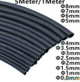 Heat Shrink Tube 10mm Black- 1 Meter. 