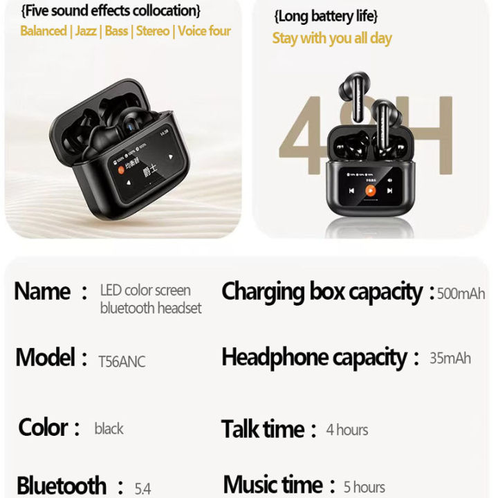 Awei%20T56%20ANC%20TWS%20Earphone%20With%20Touch%20LED%20Screen%20V5.4%20Wireless%20Bluetooth%20Earbuds%20-%20Image%205