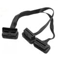 OBD2 One-divided-two 16-pin Extension Diagnostic Cable For OBD Interface Car. 