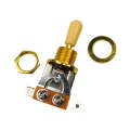 Metric 3 Way Short Straight Guitar Toggle Switch Pickup Selector For Gibson Epiphone Les Paul Electric Guitar,Gold & beige(Pack Of 2). 