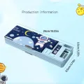 With Calculator Pencil Case Double Layer Pencil Sharpener Pencil Box Plastic Astronaut/Animal Design Stationery Storage Box. 