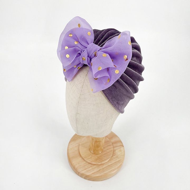 Gold%20Velvet%20Dot%20Big%20Bowknot%20Baby%20Hat%20Turban%20Soft%20Solid%20Color%20Newborn%20Girl%20Boy%20Beanies%20Autumn%20Winter%20Warm%20Infant%20Head%20Wrap%20Bonnet%20-%20Image%202