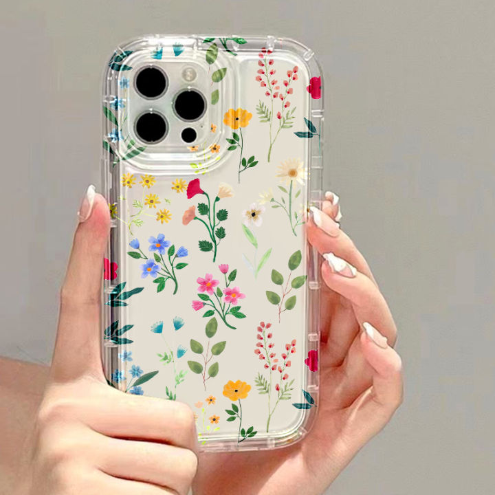 Flower%20Phone%20Case%20For%20iPhone%2013%20Case%20for%20iPhone%2011%2015%2012%2014%20Pro%20Max%20XS%20XR%20X%207%208%20Plus%20SE%202020%20Aesthetic%20Floral%20Cute%20Cover%20Cases%20-%20Image%203