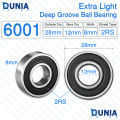 Deep Groove Ball Bearing 6000 2RS Series Rubber Sealed Bearings.