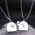 Cute Ghost Little Monster Necklace For Lover Couple Necklaces Pendant Jewelry Gift.