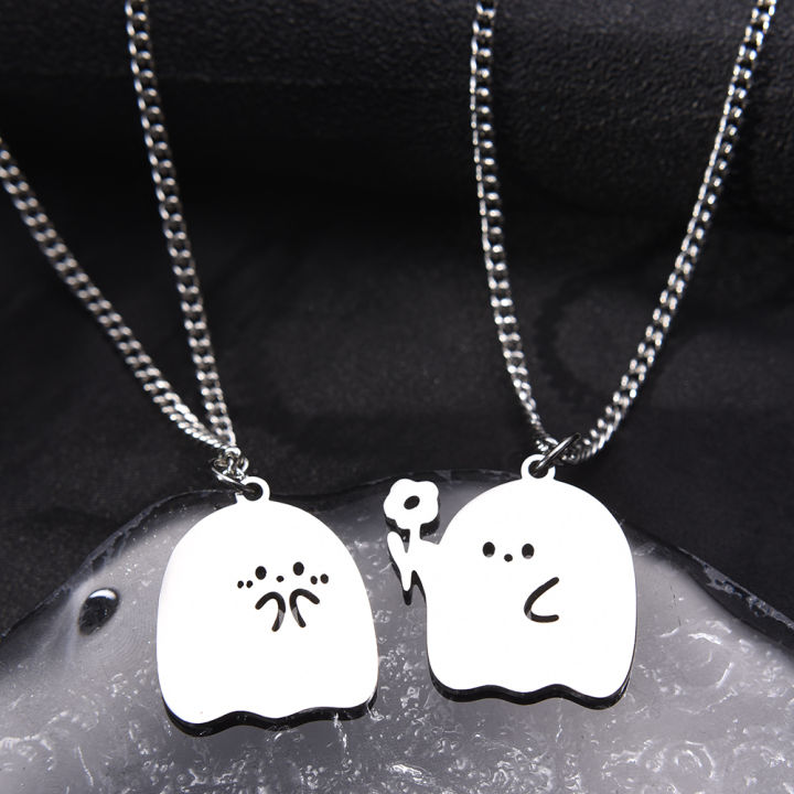 Cute Ghost Little Monster Necklace For Lover Couple Necklaces Pendant Jewelry Gift
