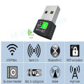 USB WiFi Bluetooth Adapter, Driver Free 300 mbps Dual Band 2.4G/5G Wireless WiFi Dongle Network Card for Laptop Desktop Windows.. 