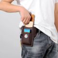 New's Genuine Leather Men's Waist Bag Phone Bag Waist Bag High Quality Leather Men's Waist Bag Wallet Phone Bag. 