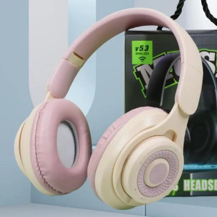 40mm Dynamic Coil Headphones Wireless Foldable Headphones with Hifi Sound Noise Reduction Mic 10h Playtime Over Ear for Home