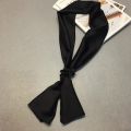 【NEW】 Fashion Neckerchief Women Headband Hair Scarf Silk Satin Bag Scarves Female 145*15Cm Long Wraps Black Red Pink Scarfs For Ladies.