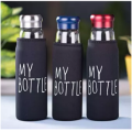 My Bottle Water Bottle With Aluminimum Cap/Glass water Bottle/Glass Bottle -550ml Blue,silver,red in stock.