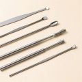 6 Pcs/Set Ear Cleaner Wax Vac Removal Stainless Steel Ear Wax Pickers Ear Cleaning Tool Spoon Earwax Remover Beauty Health Earpick.