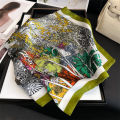 Women Popular Print Silk Scarf 70X70cm Square Scarves 2024 New Fashion Travel Decoration Sunscreen Bandannas Kerchief Hair Band.