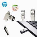 【Ready Stock+FREE Shipping+COD】HP 2TB 1TB 512GB OTG USB Flash Drive Metal Pen Drive 256GB 128GB 64GB 360 Degree Rotating Waterproof Mobile Phone Flash Drive.
