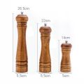 Credeae Classical Oak Wood Pepper Spice Mill Grinder Set Handheld Seasoning Mills Grinder Ceramic Grinding Core BBQ Tools Set-2 pcs 10 inch. 
