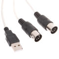 Audio Cable Keyboard To PC USB MIDI Cable Converter PC To Music Keyboard Cord USB IN-OUT MIDI Interface Adapter Accessories. 