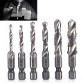 Drilling Tools Tap Drill Bits Screw Machine HSS Titanium Plated Shank Tap Drill Bits Hex Shank Tap Drill Bit.
