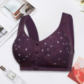 Printed Maternity Bra with Front Button Comfortable Silk Undergarment for Women.