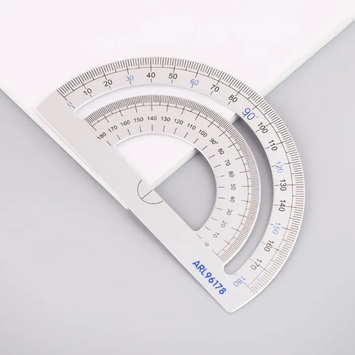 4Pcs%20Drawing%20School%20Supplies%20Set%20Square%20Triangle%20Ruler%20Aluminum%20Alloy%20Protractor%20-%20Image%204