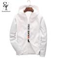 Men Windbreaker Solid Color Strong Wrinkle Resistance Windbreaker.