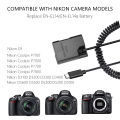 EP-5A DC Coupler EN-EL14 EN-EL14a Dummy Battery USB-C Cable Kit for Cameras Nikon D3200 D3500 D5300 D5600 Df Coolpix P7000 P7800. 