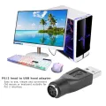 USB to PS2 Mouse Keyboard Converter U-port to Round Port PS/2 Male to USB Female Adapter Computer Connection Accessories. 