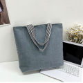 Elephant Printed Tote Bags Embroidered Shoulder Bags Lady Large Capacity Handbags. 